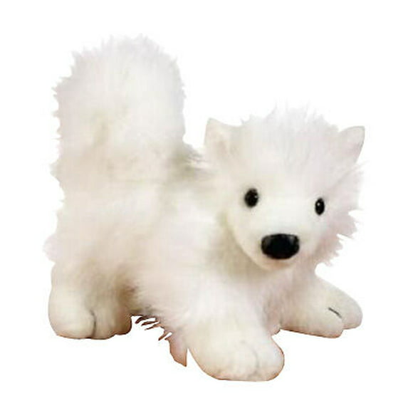 small Samoyed dog doll simulation white Samoyed dog toy about 16x14x6cm